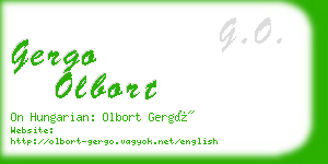 gergo olbort business card